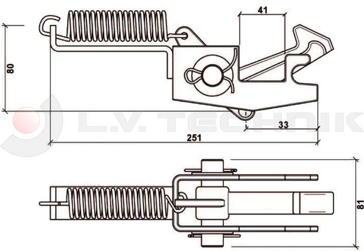 Automatic lock for rear sideboard 3,5t