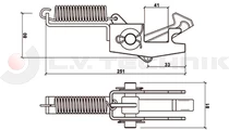 Automatic lock for rear sideboard 3,5t