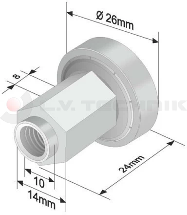 Görgő 26mm Kögel