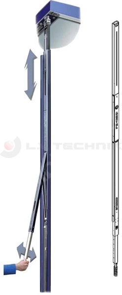 Tető-emelő rakonca Liftmaster 770 400 mm löket kézikarral együtt