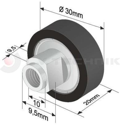 Görgő 30mm EDSCHA