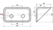 Body mounting bracket weldable