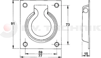 Lashing ring 76x90mm