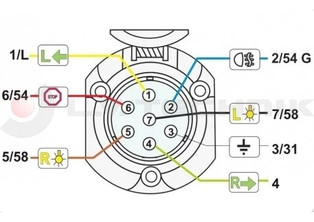 Metal socket 7 pin