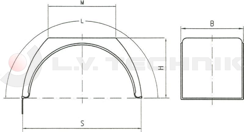 Mudguard 45.900.14 flat top