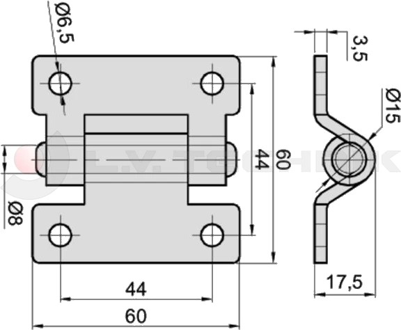 Butterfly hinge