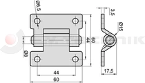 Butterfly hinge