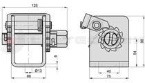 Hand winch for 50mm webbing 5t