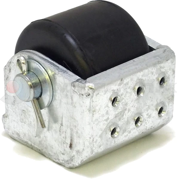 Horizontal roller bumper with zinc plated housing