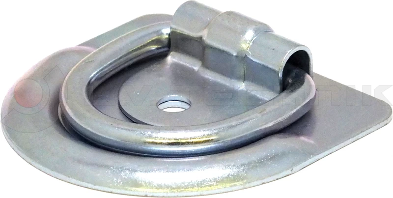 Lashing ring with plate one-sided