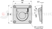 Lashing ring 105x105mm