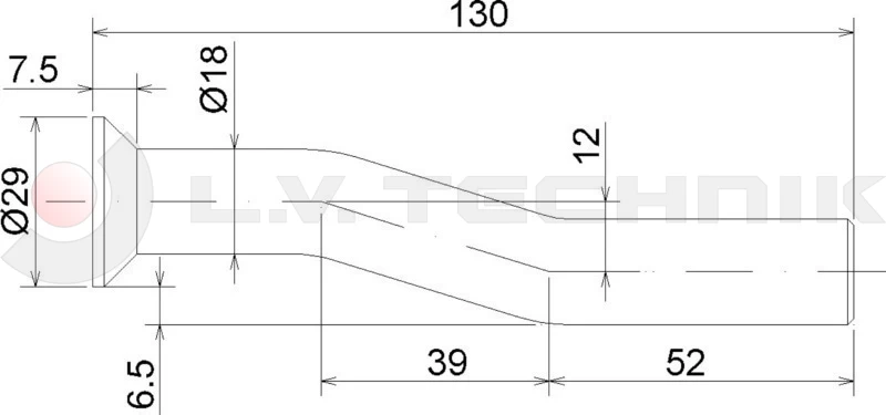 Tipper pin 664N curved
