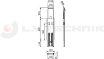 Middle pillar 400/500 25mm TOP without upper part