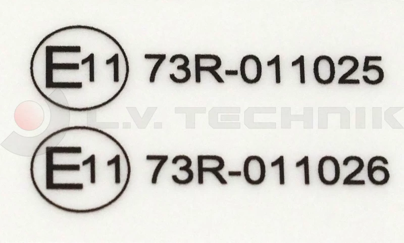 Type approval label self-adhesive