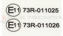 Type approval label self-adhesive