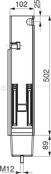 Tipper pillar 400/500 25mm rear left