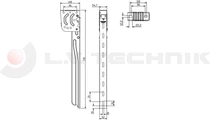 Lateral protection holder 710mm Magnelis®