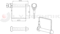 Lateral protection holder pin