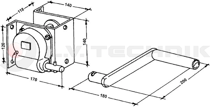 Winch with reduction gear
