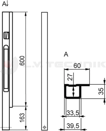 Pillar Kinnegrip K20 600 front left