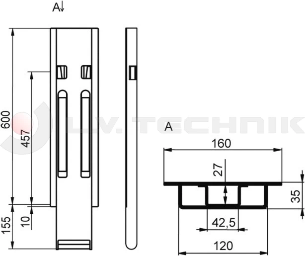 Rakonca Kinnegrip K20 600 középső