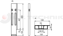 Pillar Kinnegrip K20 600 rear right