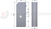 Pocket for tarpaulin profile to weld 130x50