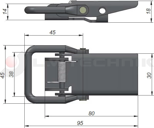 Zár feszítő kicsi exc. 95x45 Adaico