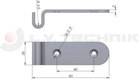 Lock pocket 83x25 to the rear