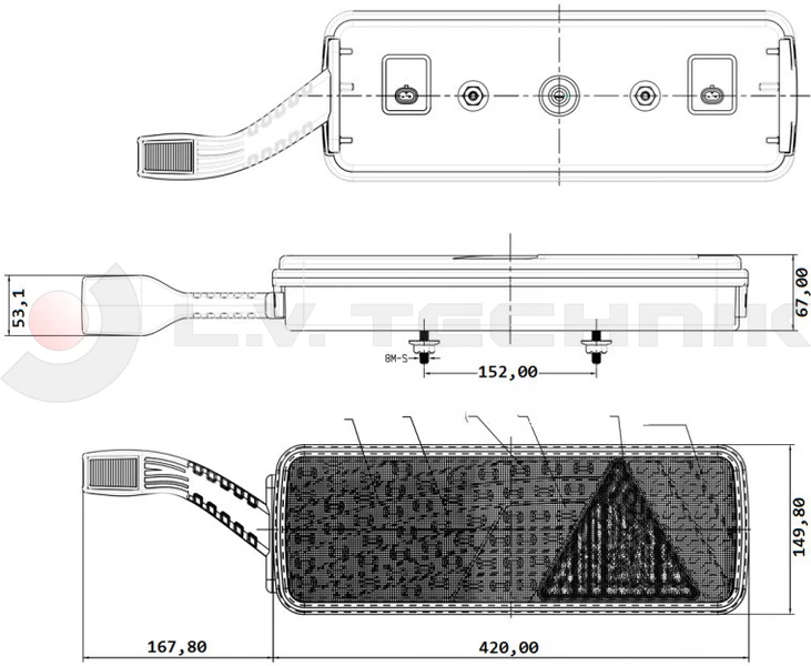 Tail lamp 24V LED left