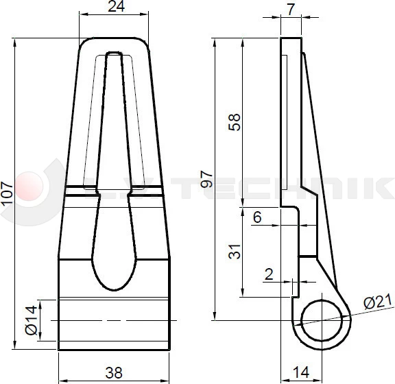 Hinge 13mm