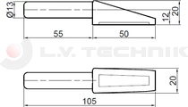 Hinge pin 13mm