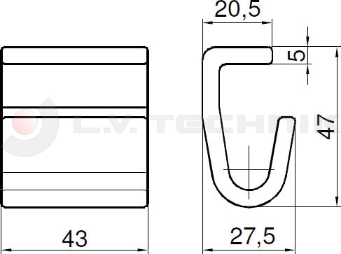 Hinge R type
