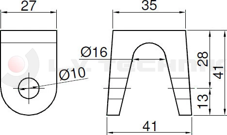 Tipper hinge support