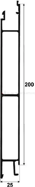 Alu profile 200mm middle Eurolock