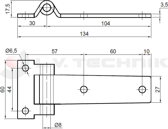 Hinge flat blade