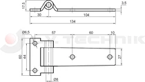 Hinge flat blade