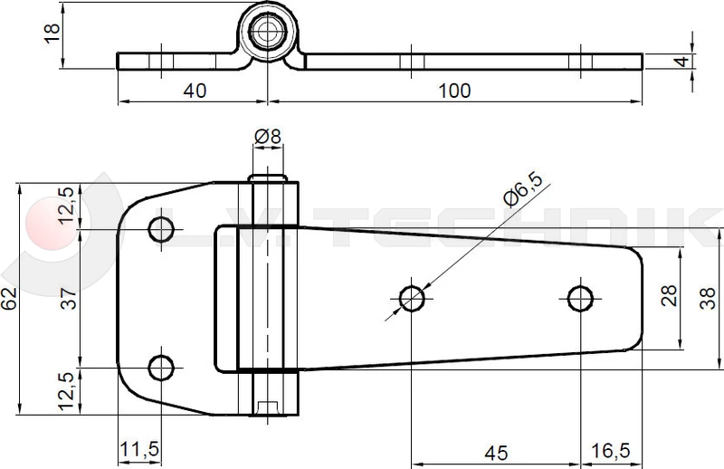 Hinge flat basket