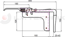 Bracket for parting wall lock