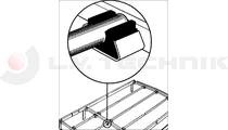 Roof member bracket for tube Ø50