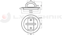 Lashing ring with plate