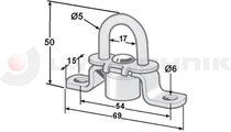 Offset lashing ring