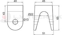 Tipper hinge support