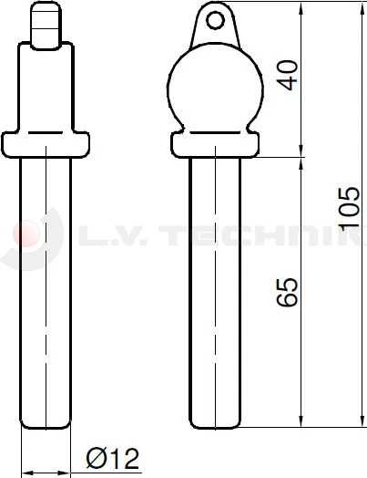 Tipper hinge pin