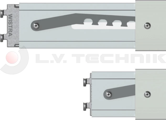 Support beam with double pin