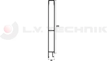 Alu profile 200mm upper Eurolock