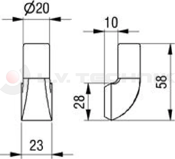 Zár ajtóhoz 800mm Suer hegeszthető fül