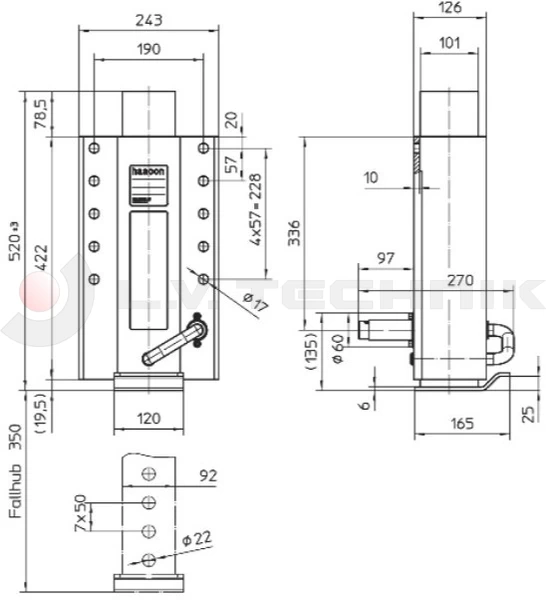 Landing gear aluminium 520-1