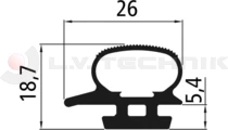 Rubber seal for PWP hinge