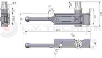 Curtain tensioner ADAICO cutted left